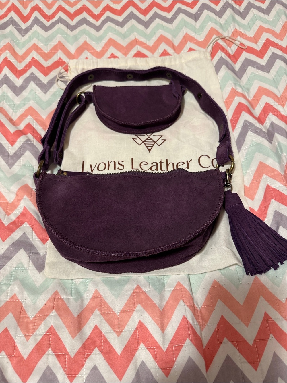 Lyons Leather Violet Suede set- price firm